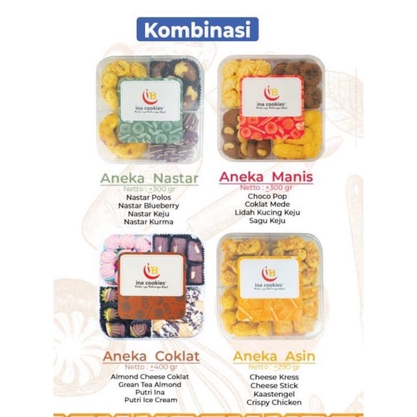 

[GROSIR] INA COOKIES Kemasan KOMBINASI - GOSEND/GRAB ONLY