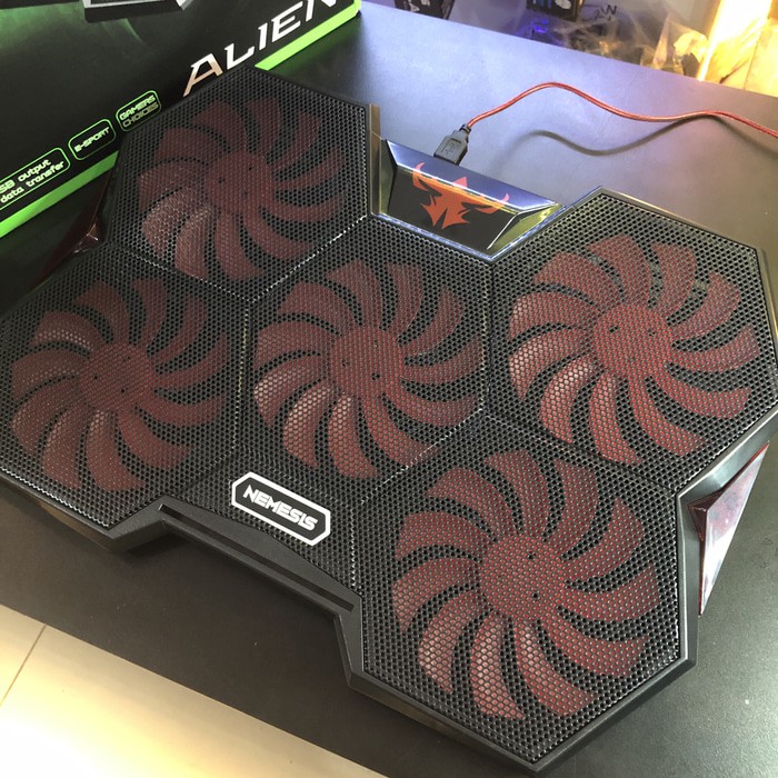 NYK X2 Alien Gaming Cooling Pad Laptop 5 Fan