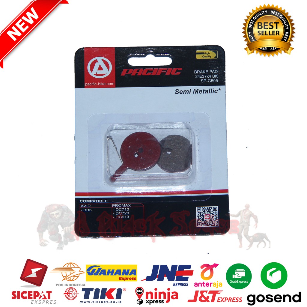 Kampas Cakram BULAT Rem Sepeda, BRAKE PAD bulat PACIFIC SP-G505 KAMPAS REM BULAT MTB