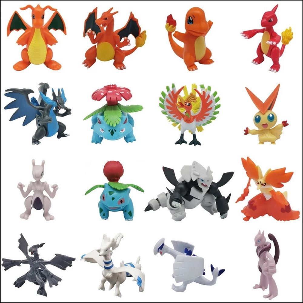 LANFY for Children Pokemones Cartoon Model Toys Figures Toys Mewtwo Anime 6-8cm Charmeleon Venusaur Ornaments Pikachu