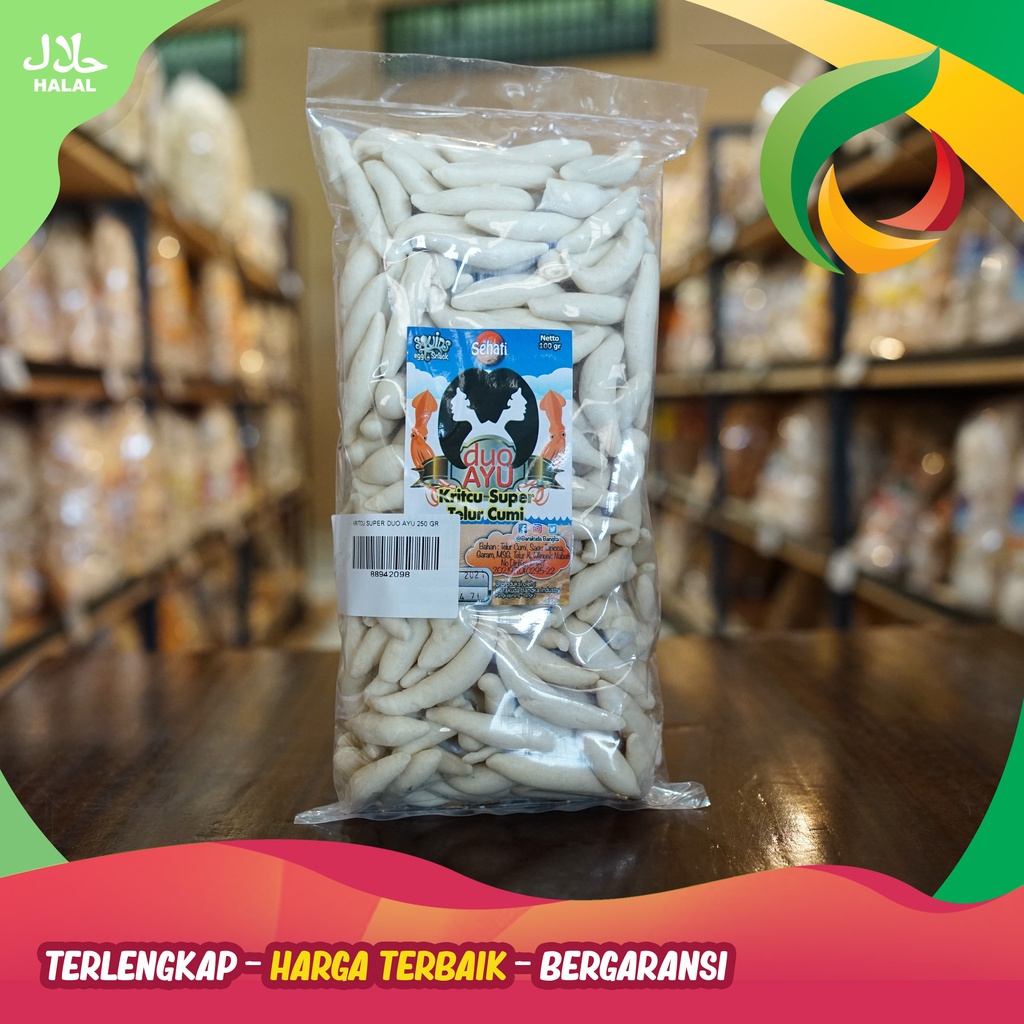 

Kritcu super telur cumi merk Duo ayu khas Bangka 250gr