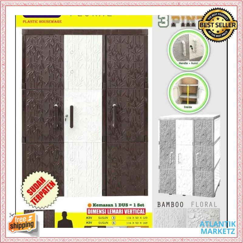 Lemari Plastik / Lemari Pakaian Mega Jumbo Akako V