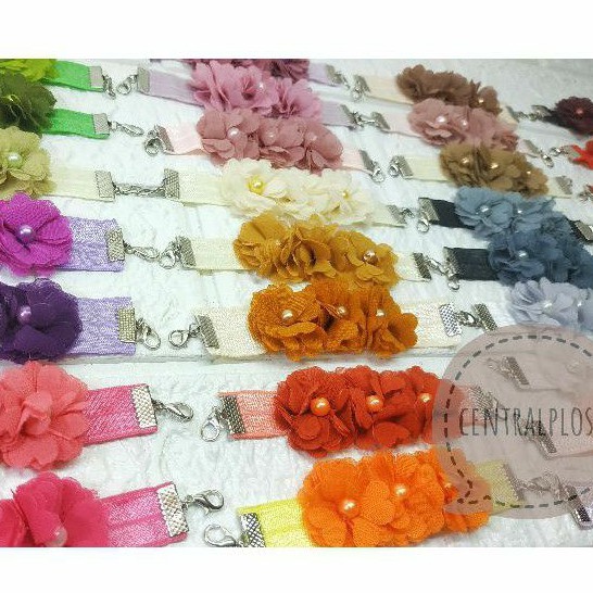 Konektor Masker Cantik Aksen Bunga sesuai detail warna hijabmu konektorcp