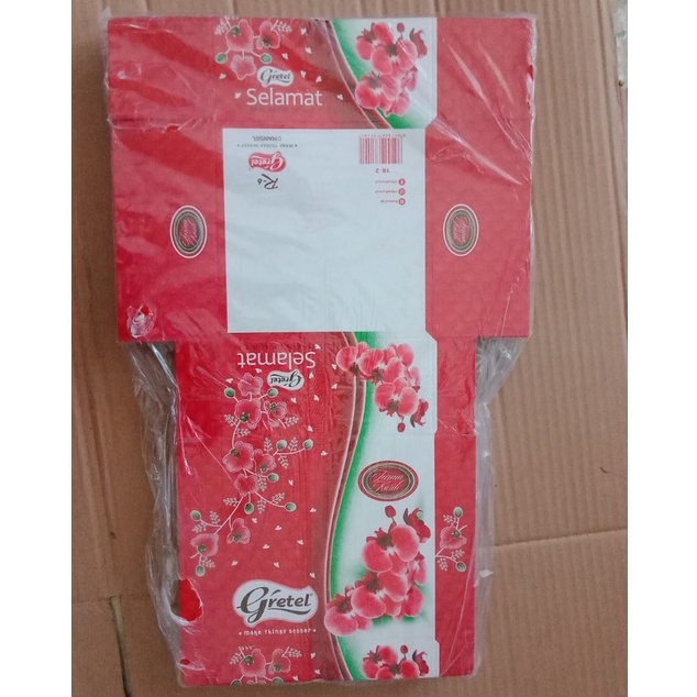 Gretel R6 Merah 16x16 10S || PP226 || 10 Lembar Gretel R Dos Box Kotak Kardus Nasi Ayam Geprek /Snac