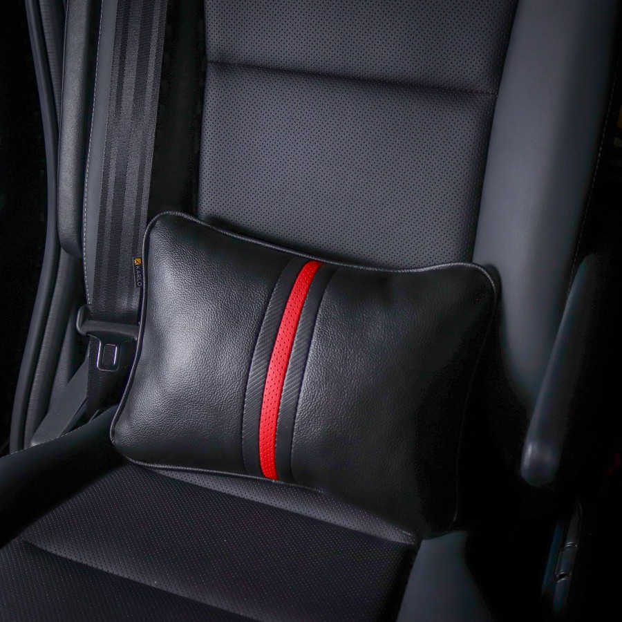 Karlo Bantal Pinggang Duduk Pemium Mobil Racing Red Merah Hitam