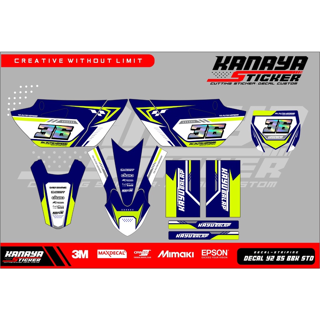 Decal Bebek Standar Decal Yz New Bebek Standar Custom  Desain Terbaru-KNY2022