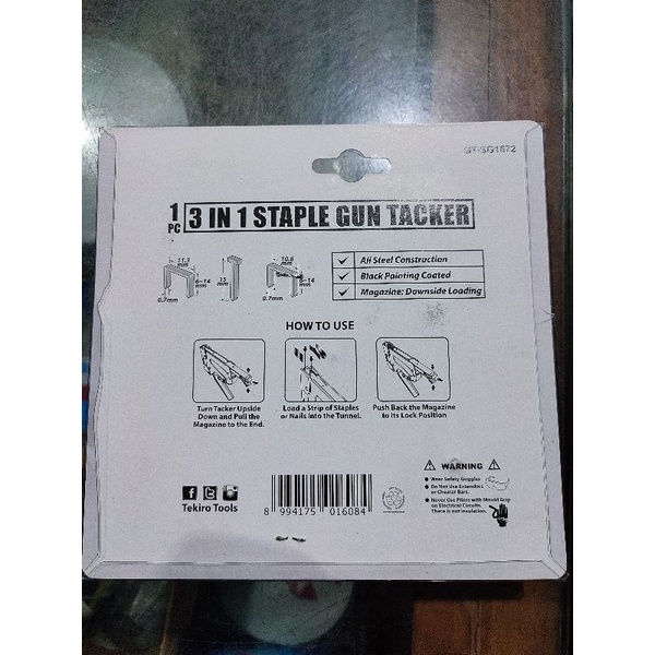 tekiro SG1672 staples gun tacker 3 in 1 6-14mm staples tembak SG 1672