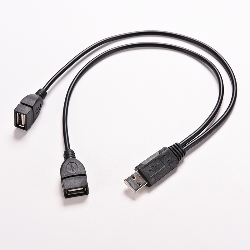 {LUCKID}USB 2.0 A Male To 2 Dual USB Female Jack Y Splitter Hub Power Cord Adapter Cable