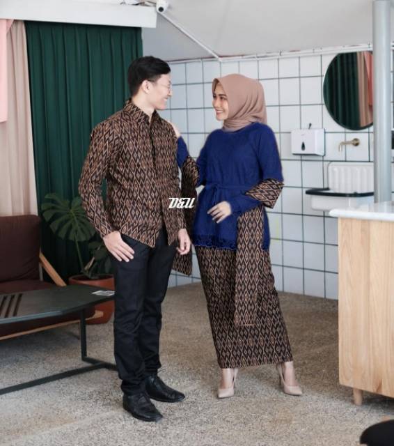 BAJU COUPLE BROKAT SELENDANG MODERN COUPLE MODERN