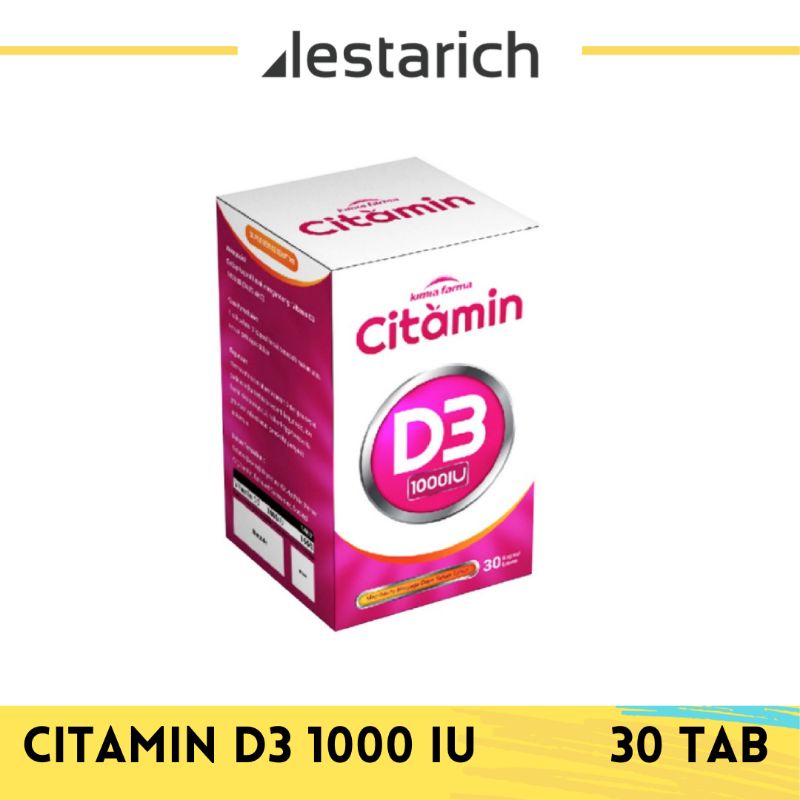 Citamin D3 1000 IU Soft Kapsul Vitamin D3 Kimia Farma 30 Kaplet
