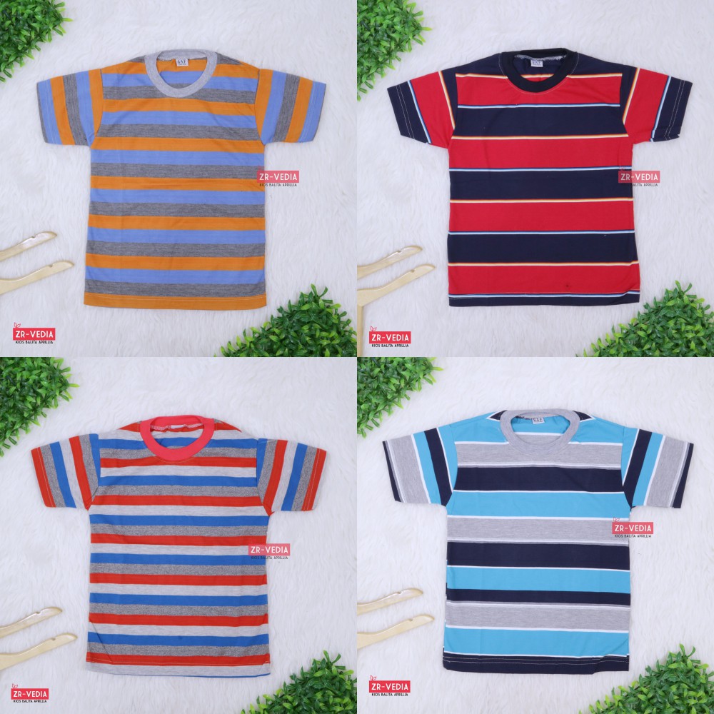 Kaos Salur uk 5-6 Tahun / Kaos Salur Anak Laki Baju Adem Lengan Pendek Murah Polos Tebal
