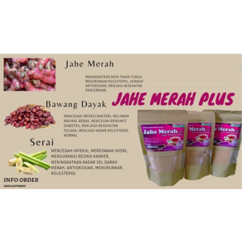 

Jahe merah bawang dayak 250 gr