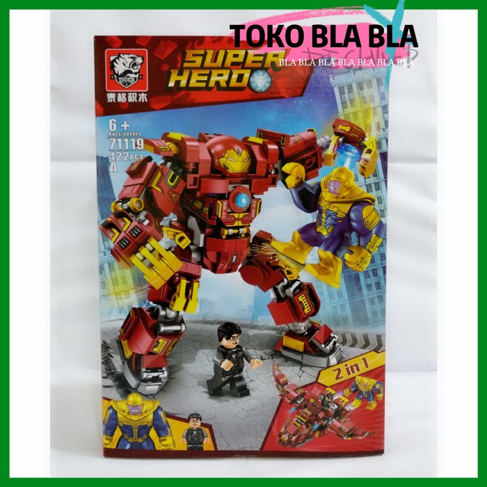 mainan lego super heroes marvel Avengers hulk buster ironman minifigur