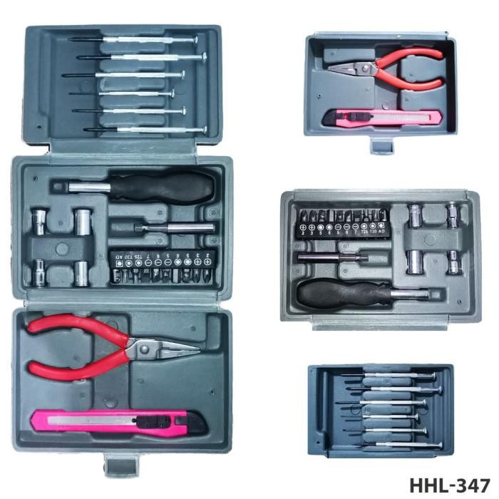 TOOLS BOX 24IN1 perkakas obeng set lengkap hand tools kekinian