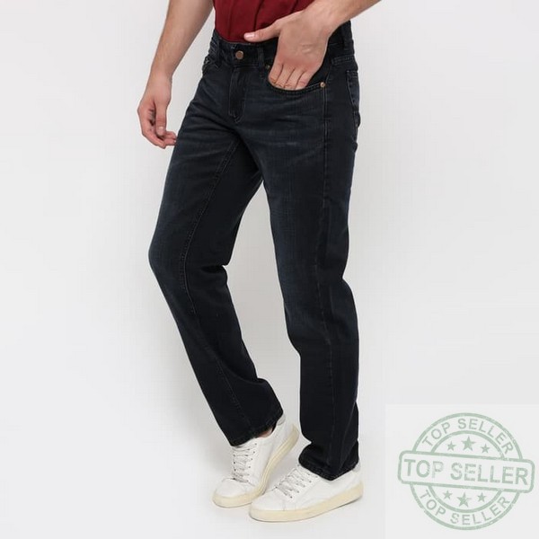 (Celana Murah) Edwin Celana Jeans EDW 202 R.BLACK Regular Fit Pria Panjang Hitam - Hitam, 31 |DXT
