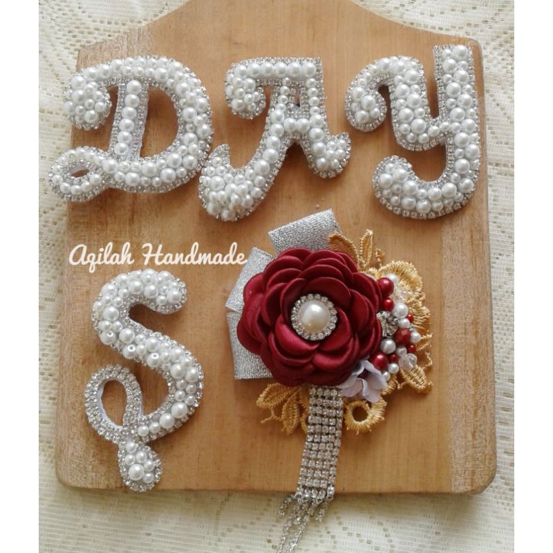Bros Huruf Alphabet Brooch Bros Handmade Bros Mutiara Bros Cantik Bros Nama