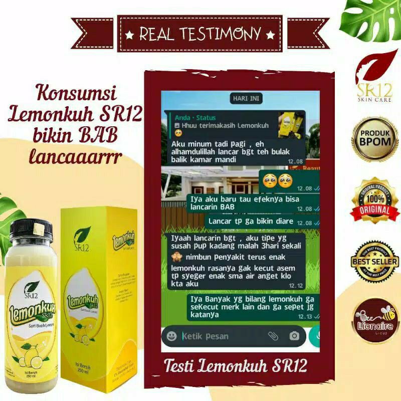 

LEMONKUH 500ML SR12/SARI BUAH LEMON