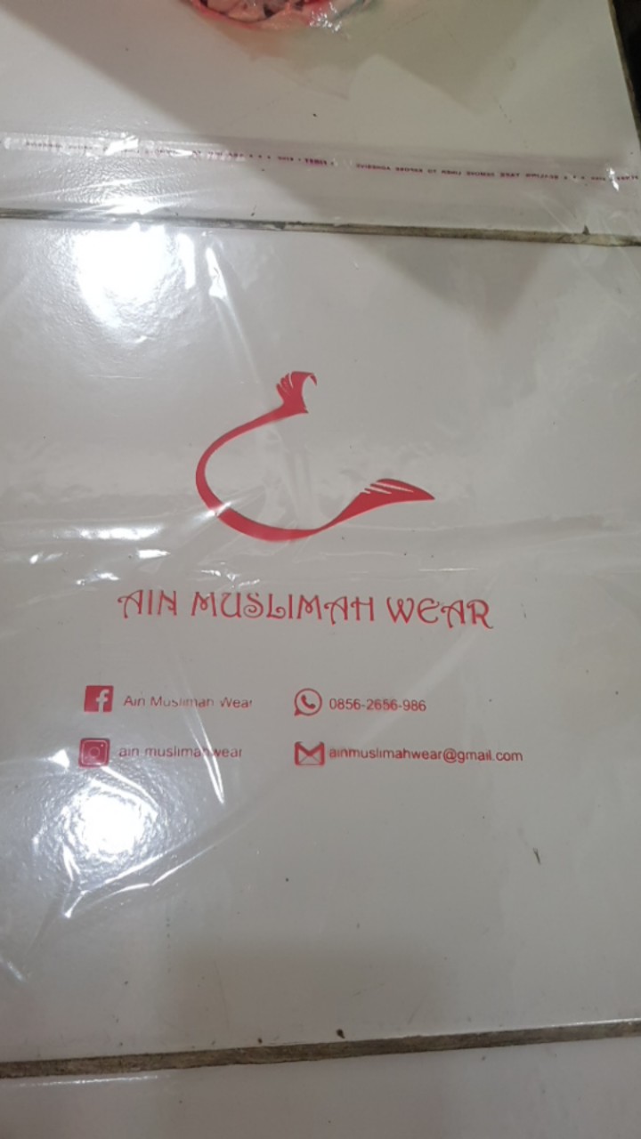 Sablon Plastik Opp 28x35 /ukuran Baju/gamis/hjab Dll