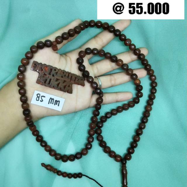 ( SUPER MURAH ) Grosir 5 pcs tasbih Kokka kaukah kaokah fukakah koka bulat polos 8,5 mm coklat