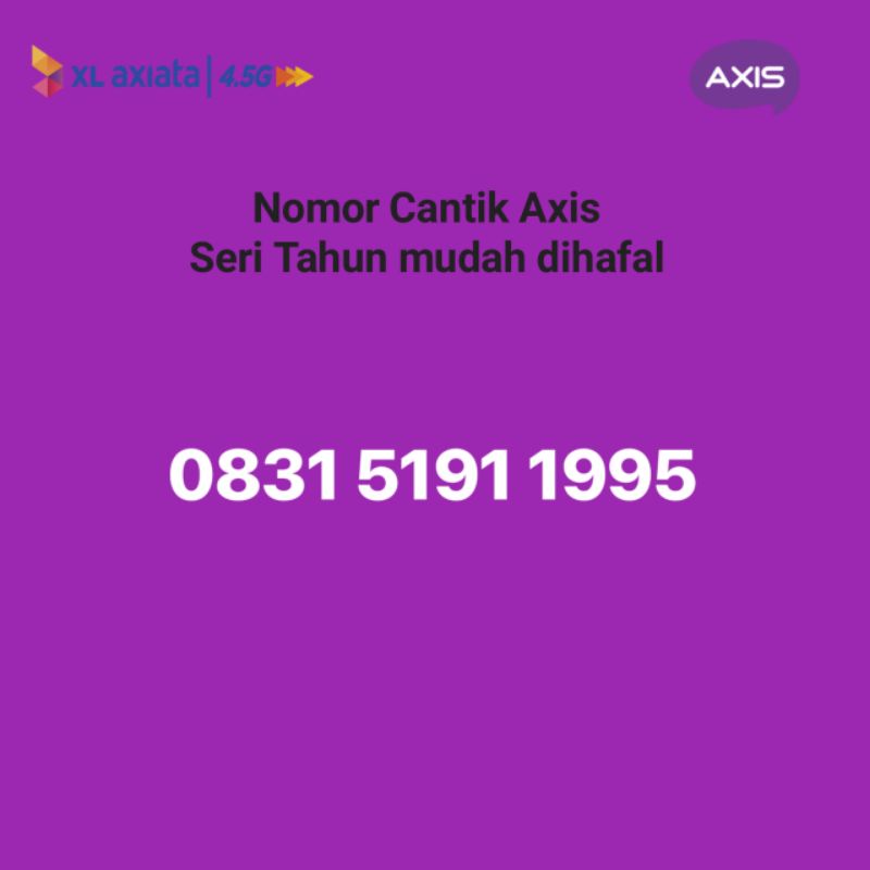 Nomor axis cantik seri tahun tengah rapi murah