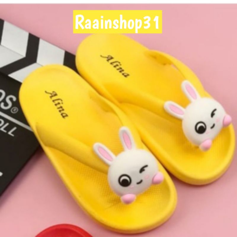 Sandal anak perempuan terbaru Sandal alina import Sandal anak kekinian motif rabbit
