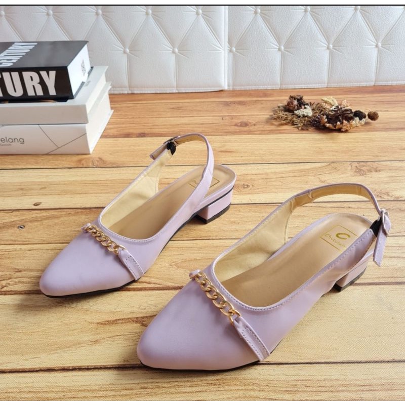 ABBUSHOES AG 08 sendal bapau tali rantai mules 3cm