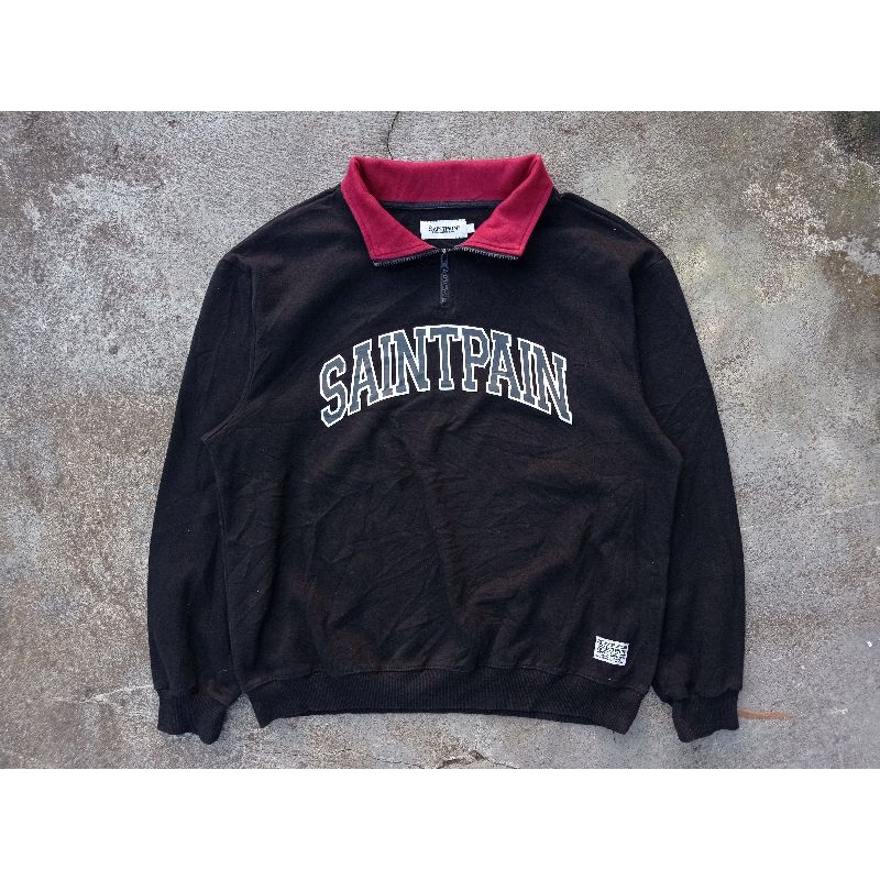 crew neck half zip by saintpain