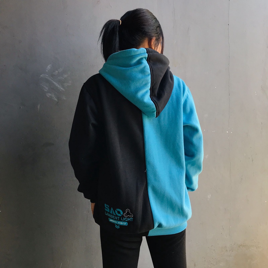 SAO Two tone Hoodie Inverted Embroidery Sword Art Online Anime Manga Premium