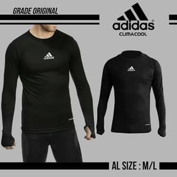 BAJU KAOS MANSET LENGAN PANJANG THUMBHOLE POLOS LARI JOGGING OLAHRAGA TRAINING GYM SPORT PRIA COWOK