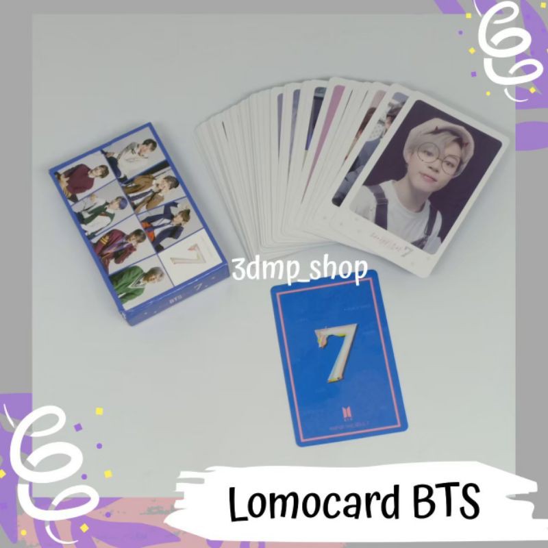 [54 lembar] Lomocard lomo card BTS bolak balik world mots7  lights jungkook suga
