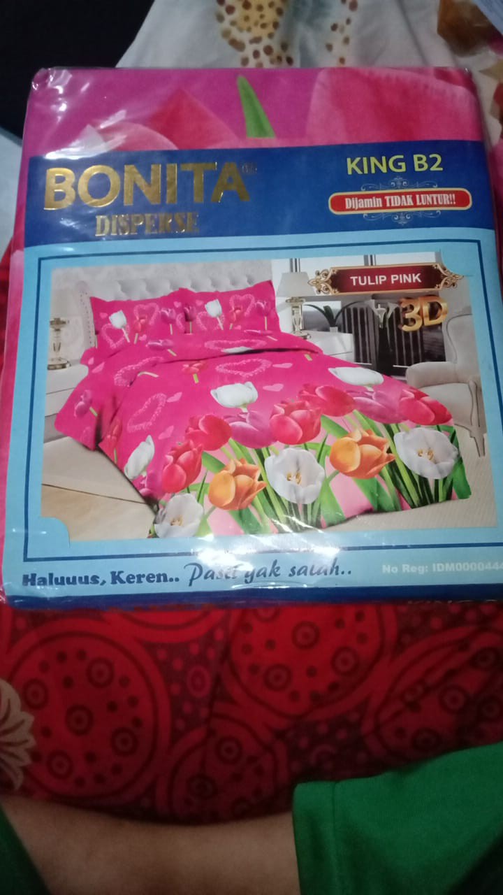 Sprei Bonita Disperse 3d King Varian H  180 X 200 Cm