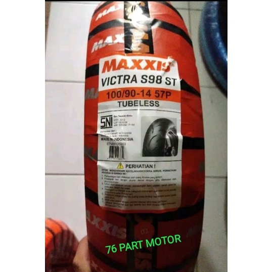 BAN TUBELESS MAXXIS VICTRA 100/90 .14 FREE PENTIL