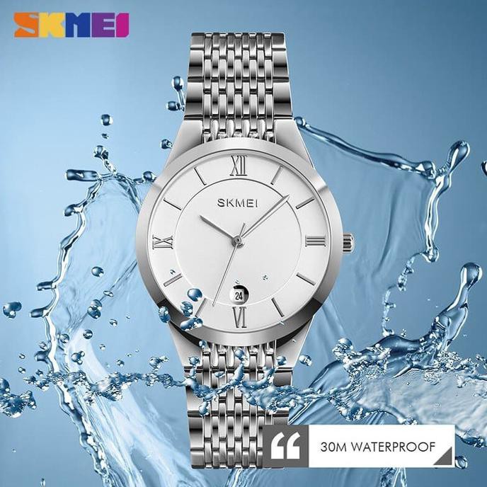 Jam Tangan Analog Pria Skmei With Calendar Setting Bisa Couple - Hitam Toko.Feranika