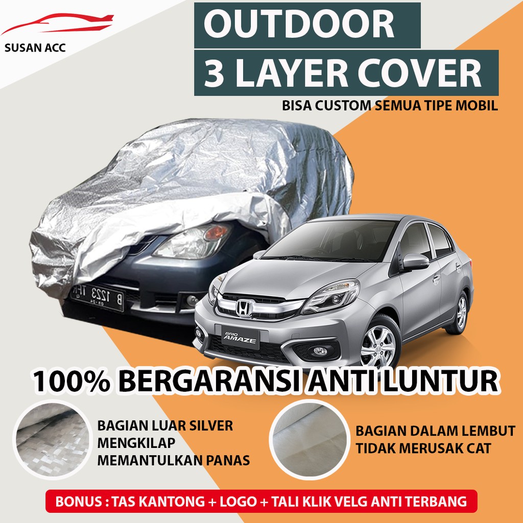 OUTDOOR PREMIUM Cover Mobil Honda Brio Sarung Mobil Brio/brio rs/brio satya/brio 2021/raize/rocky