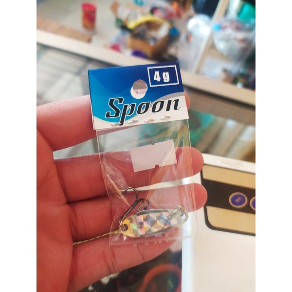 Lure Umpan Casting UL Ultralight Spoon 4gram + Hook