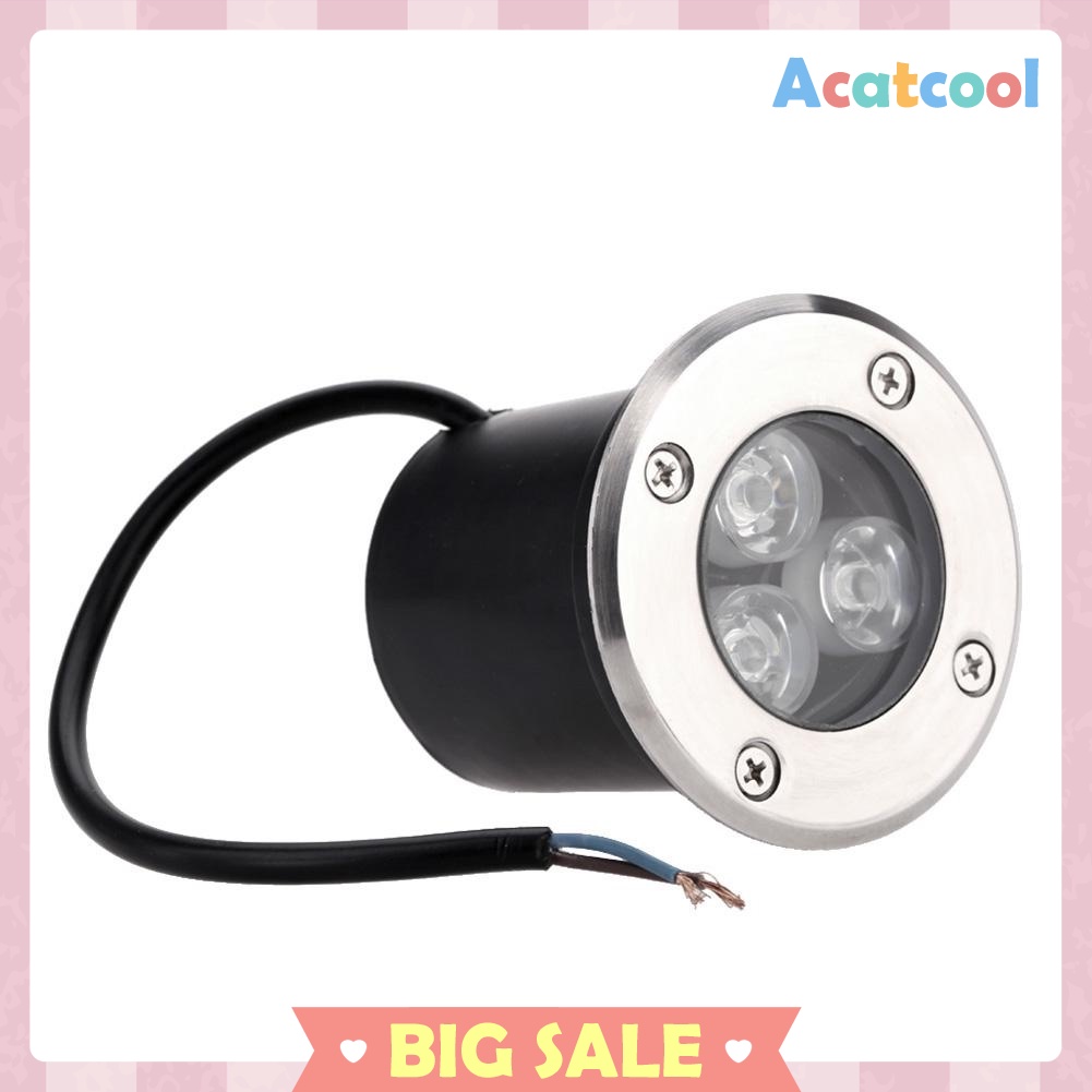 3W LED Underground Light IP65 Buried Recessed Floor Outdoor Lamp AC85-265V