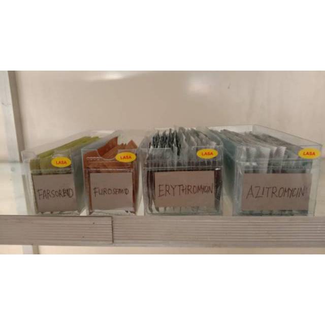 Kotak obat mika apotek, rumah sakit 8cm