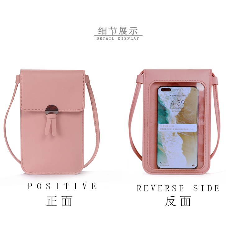 Tas Selempang Wanita Kulit Layar Sentuh Slim Tipis Dompet Hp Slim Multifungsi Pouch Hp SJ301