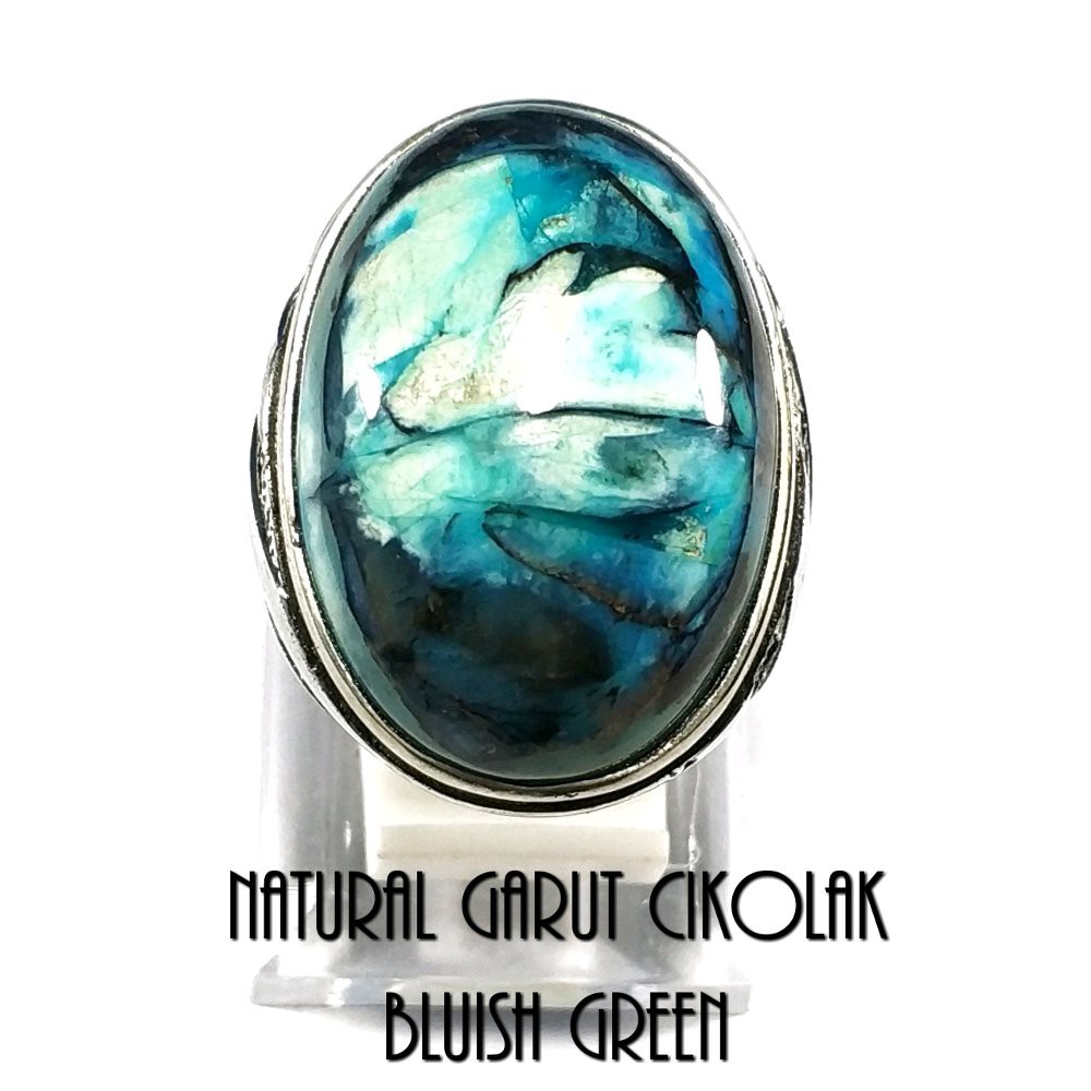 CINCIN NATURAL GARUT CIKOLAK BLUISH MOTIF BARANG LANGKAH BOS COLLECTOR ITEM