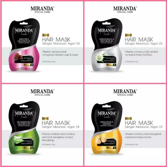 Miranda Hair Mask Masker Rambut Sachet 30gr