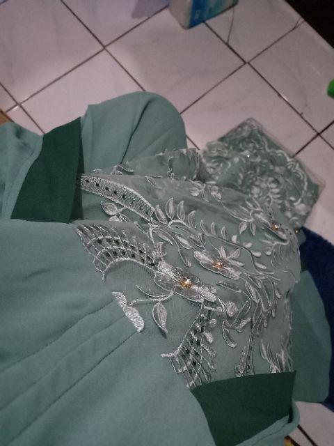 SET GAMIS SYARI BAJU MUSLIM PESTA MEWAH CERUTY TILE BORDIR SET GAMIS SYARI BAJU MUSLIM PESTA MEWAH CERUTY TILE BORDIR