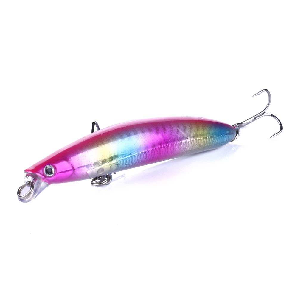 HENGJIA 1pc Umpan Pancing Hard Bait Bentuk Ikan Kecil 3d 9cm 9g Floating Lure Dengan Kail 6 #