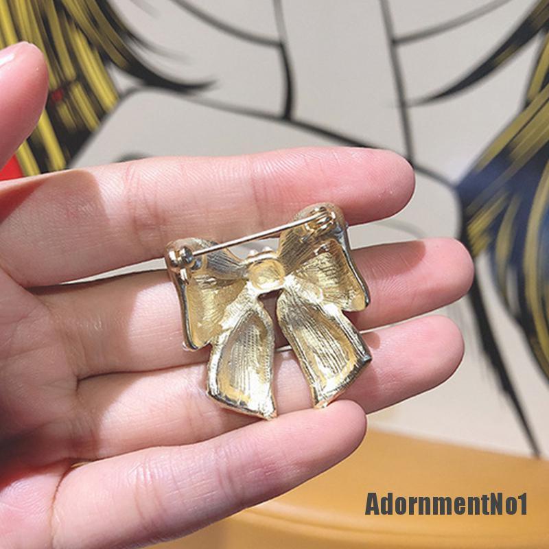 (Adornmentno1) Bros Pin Alloy Desain Bunga Hias Mutiara + Berlian Imitasi Untuk Wanita