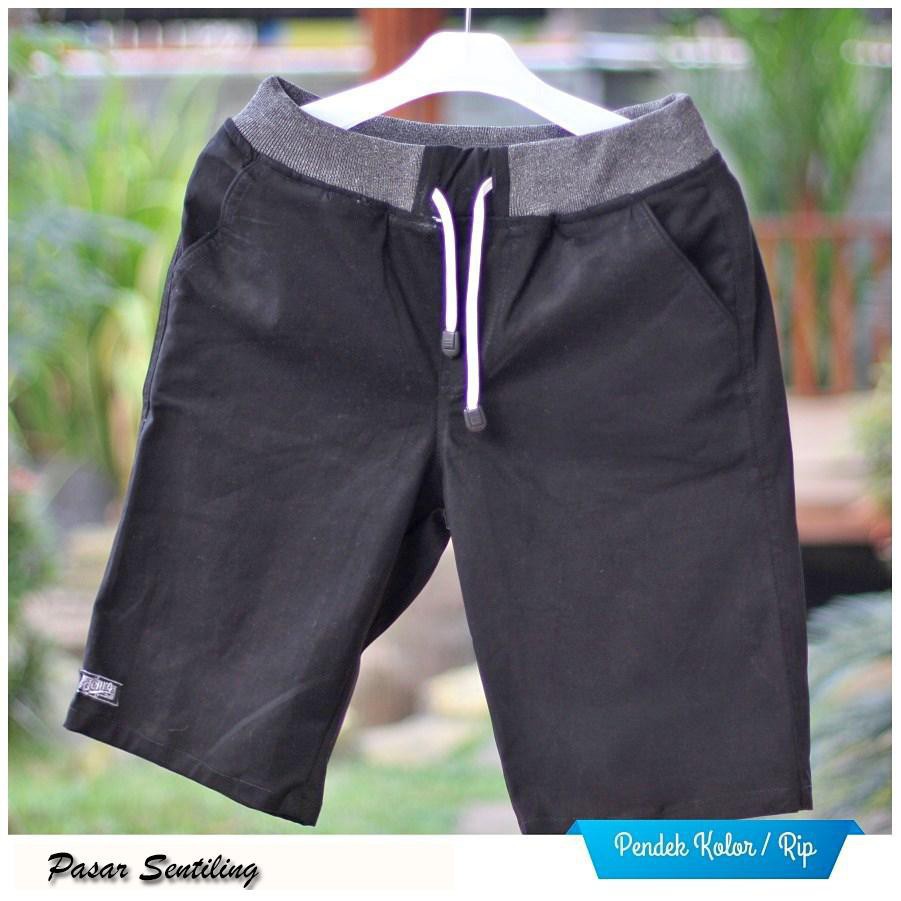 COD Celana Chino Pendek Pria mick pinggang karet rip katun chino pendek