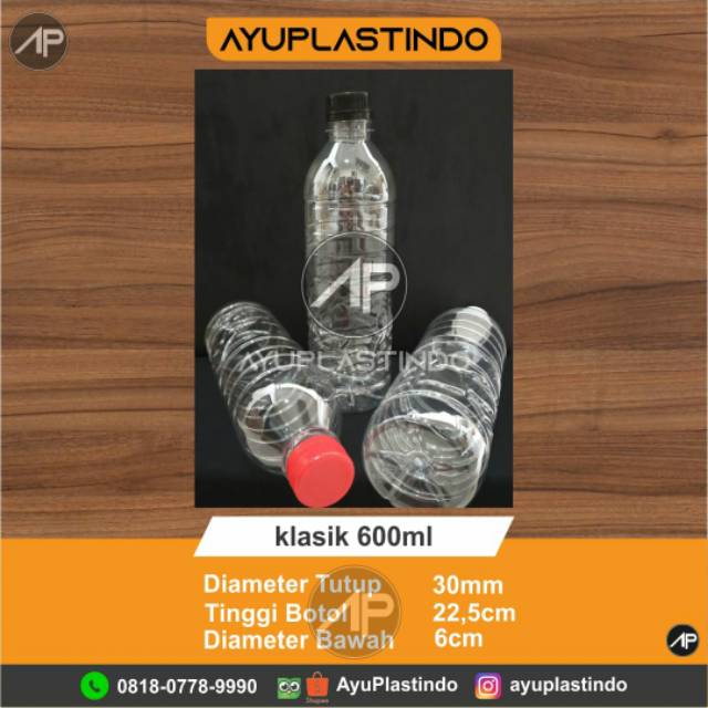 

Botol plastik classic 600 ml/ isi/84pcs