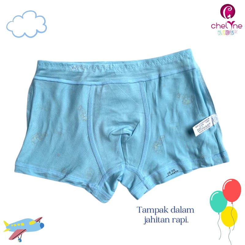 CD Kids/Boxer Chelyne Anak Laki-Laki Q8507 Bahan Kaos Katun