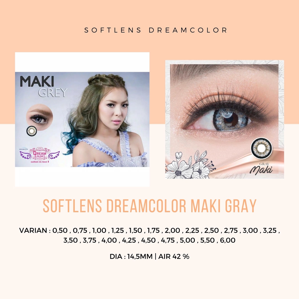 Softlens Dreamcolor Maki Gray Minus