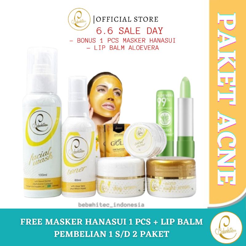 BEBWHITE C SKINCARE PAKET GLOW PAKET ACNE ORIGINAL BBC BPOM-PAKET ACNE