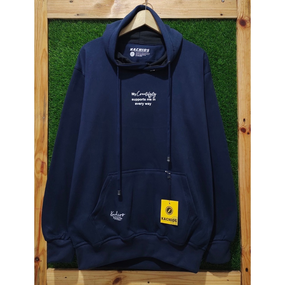 sweater hoodie pria distro kachios switer cowok keren sweter oversize xxl jaket hoodie polos tebal s