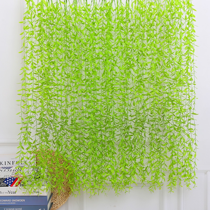 Daun Lee Kwan Yew Juntai Daun Tirai Rambat Artificial Dekorasi Dinding Monstera Hijang KB39